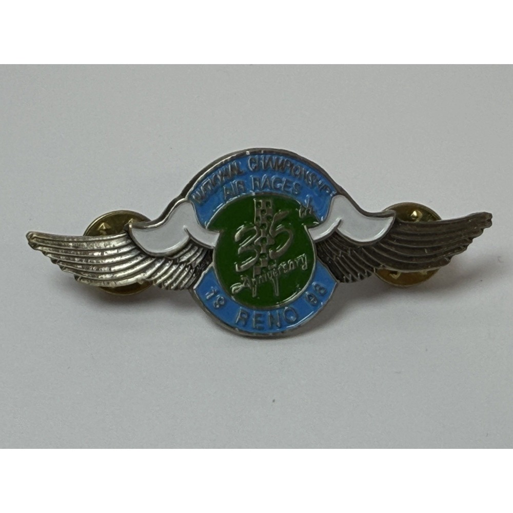 1998 National Championship RENO AIR RACES Wings Enamel Pin Airplane Logo